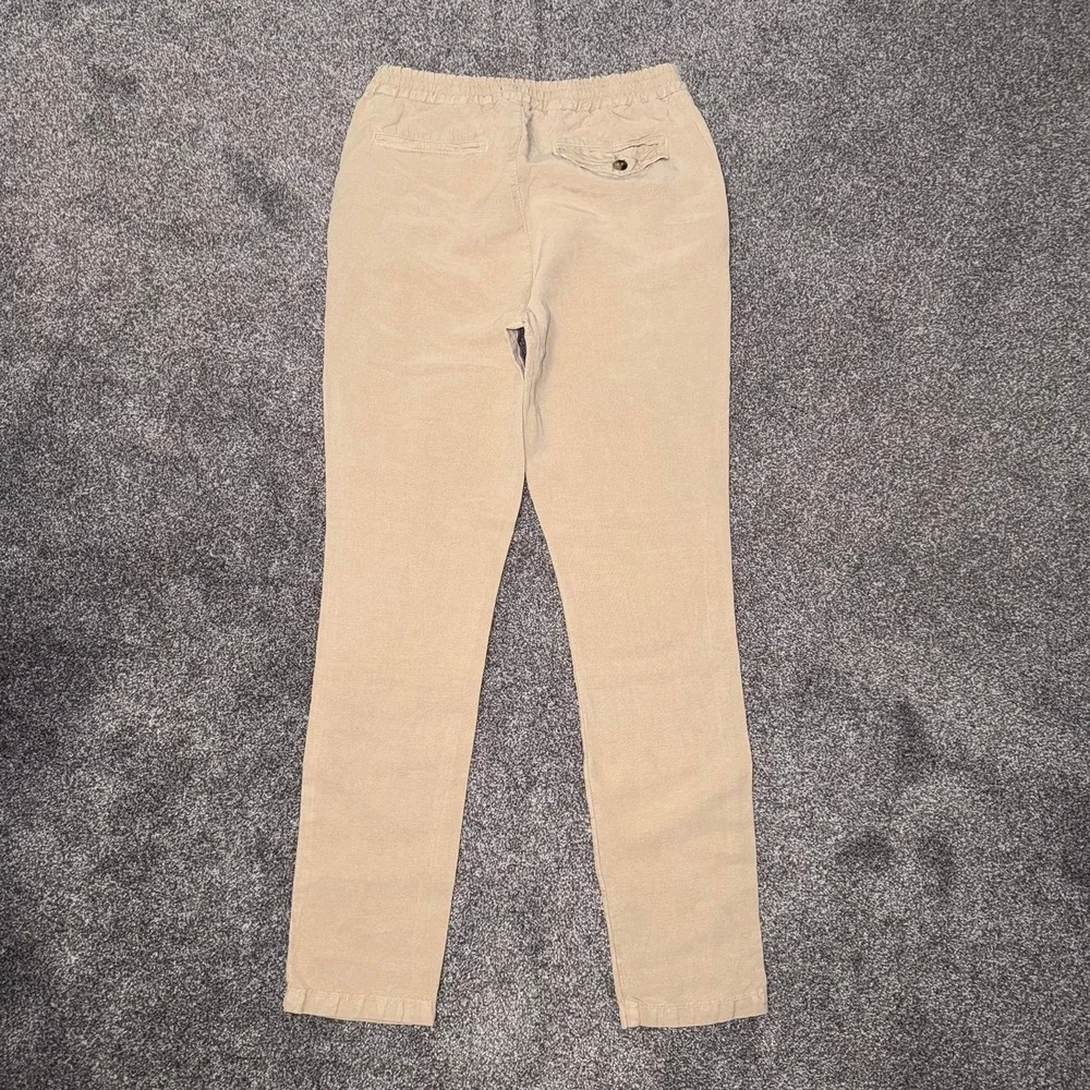 Circle of Trust Women's Khaki Linen Drawstring Pants - Size 28 (Size 6) - Picture 8 of 10